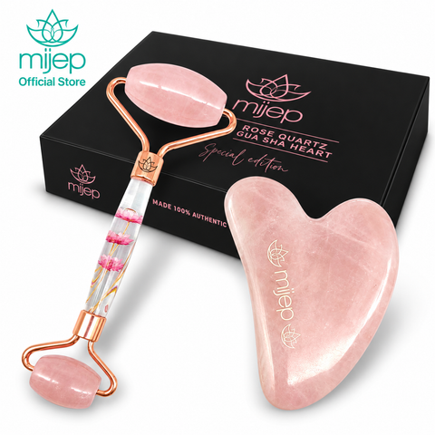 Special Edition Rose Quartz Roller and Gua Sha