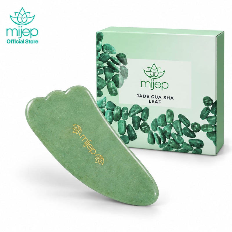 Jade Gua Sha (Leaf Shape)