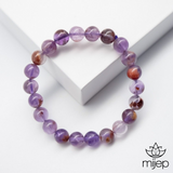 Authentic RUTILATED AMETHYST Healing Bracelet – 7 mm Good luck bracelet brings Success, Wealth and Energy to the wearer - MIJEP