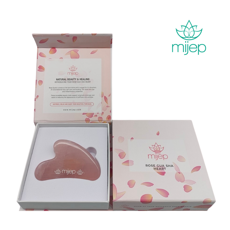 Rose Quartz Gua Sha (Heart Shape) - MIJEP
