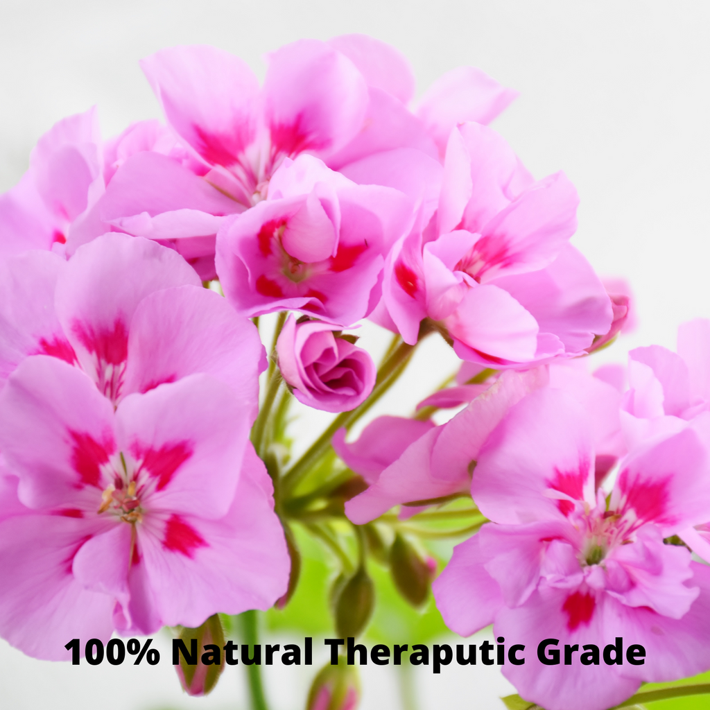 MIJEP Aromatherapy Geranium Essential Oil & Rose Quartz Roller - MIJEP