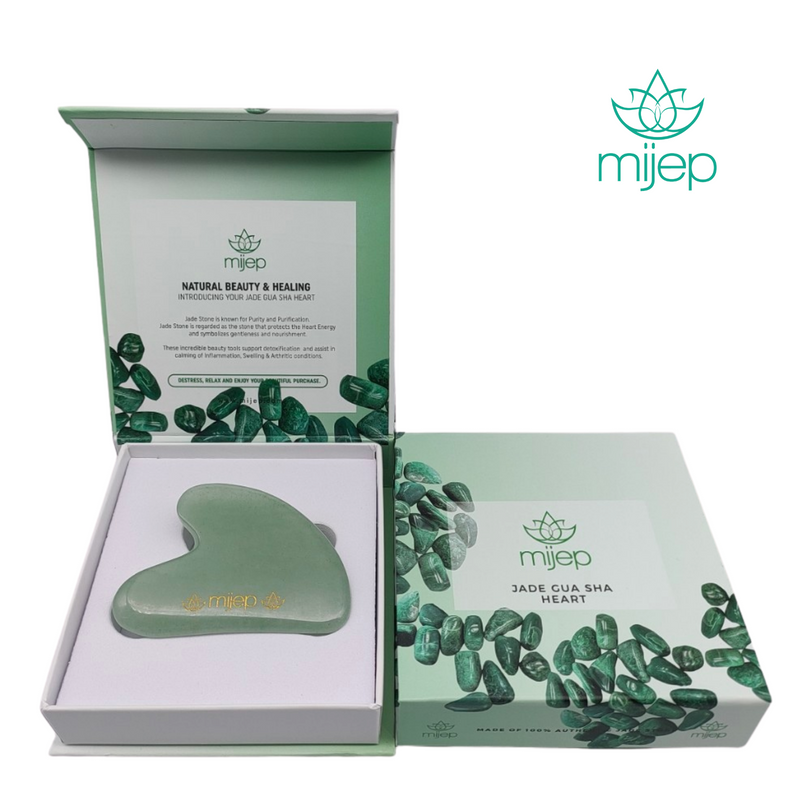 Jade Gua Sha (Heart Shape) - MIJEP
