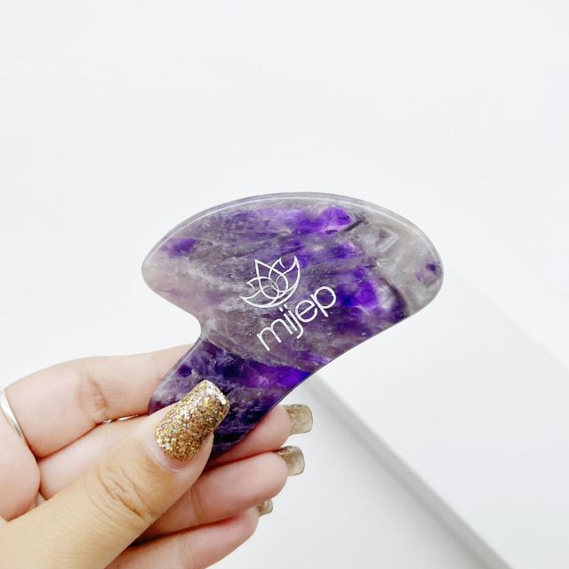 Amethyst Gua Sha Heart - MIJEP