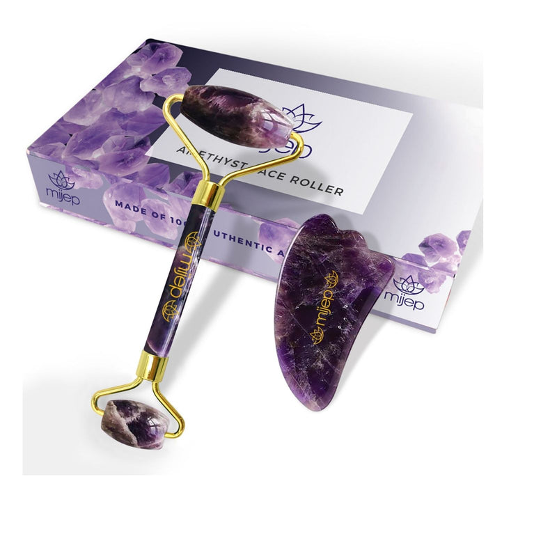 Amethyst Roller with Gua Sha - MIJEP
