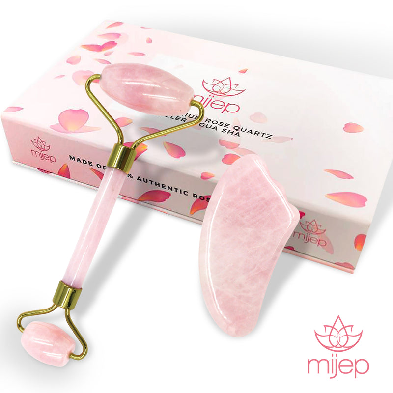 Rose Quartz Roller and Gua Sha - MIJEP