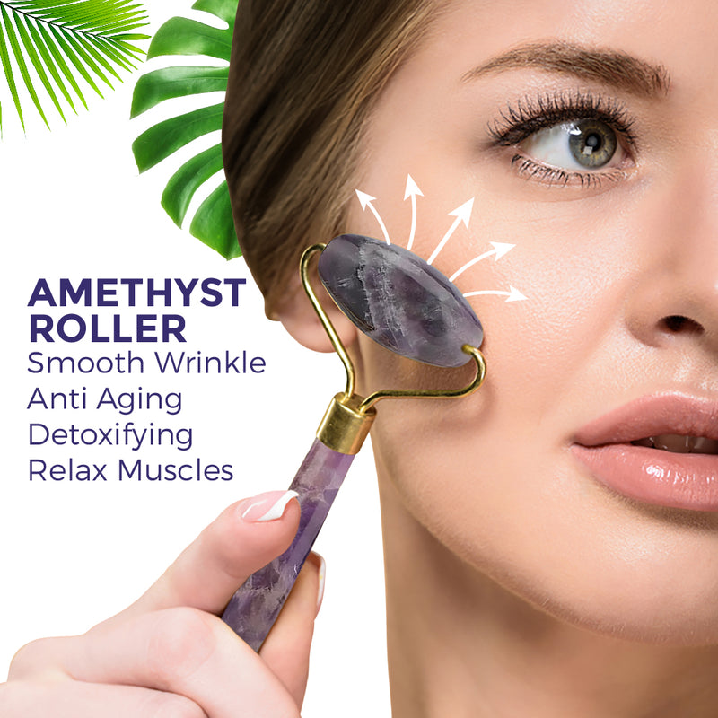 Amethyst Roller with Gua Sha - MIJEP