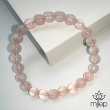Authentic ROSE QUARTZ  Healing Bracelet – 7mm Good luck bracelet brings Success, Wealth and Energy to the wearer - MIJEP