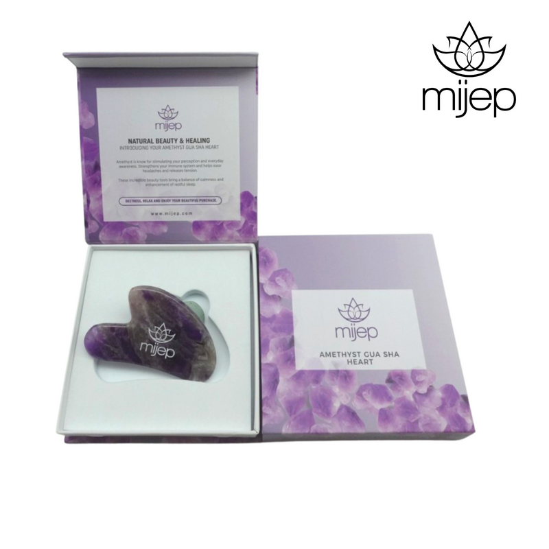 Amethyst Gua Sha Heart - MIJEP
