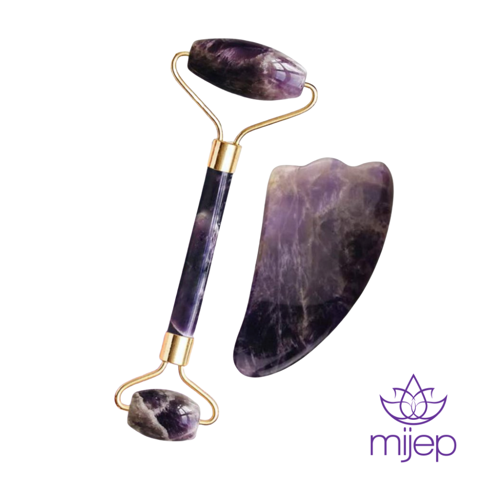 Amethyst Roller with Gua Sha - MIJEP