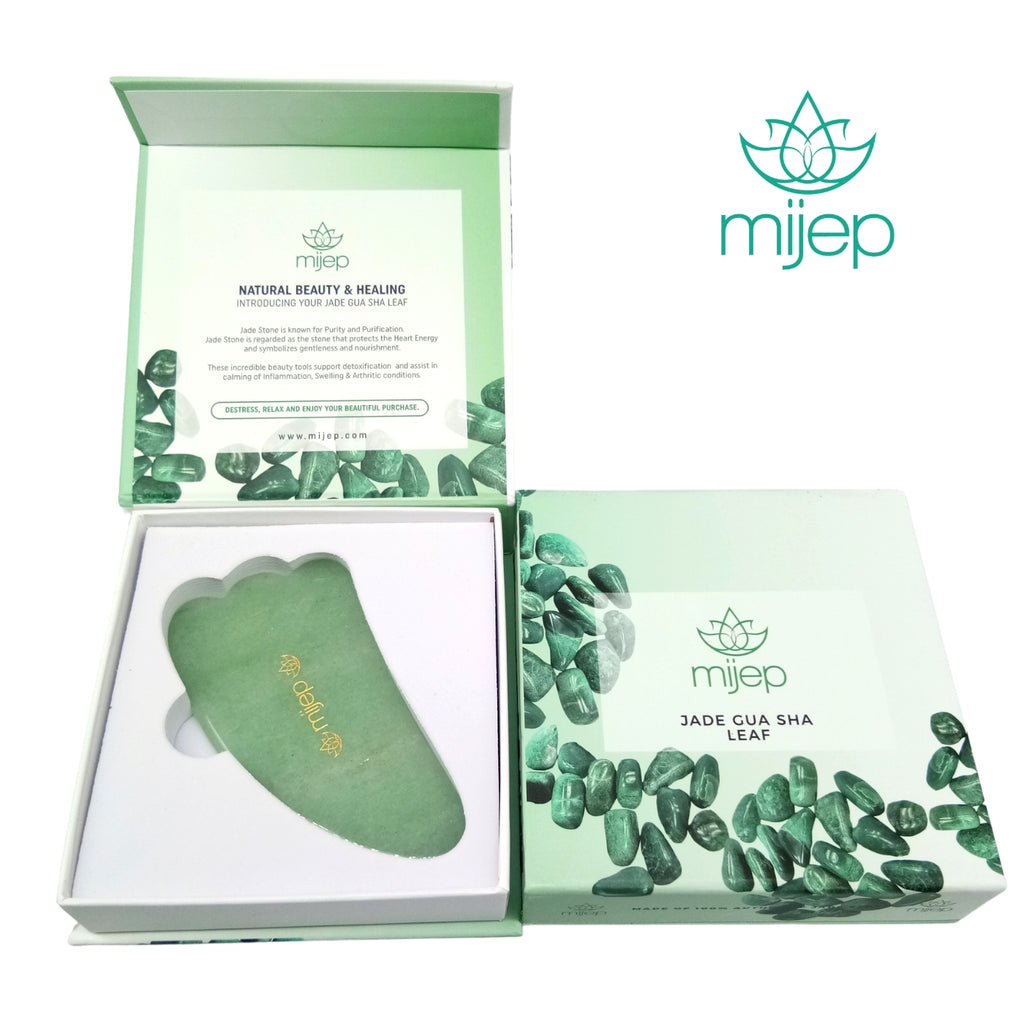 Jade Gua Sha (Leaf Shape) - MIJEP