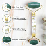 Jade Set Special Edition - Premium Jade Face Roller & Gua Sha Heart - MIJEP