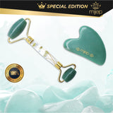 Jade Set Special Edition - Premium Jade Face Roller & Gua Sha Heart - MIJEP