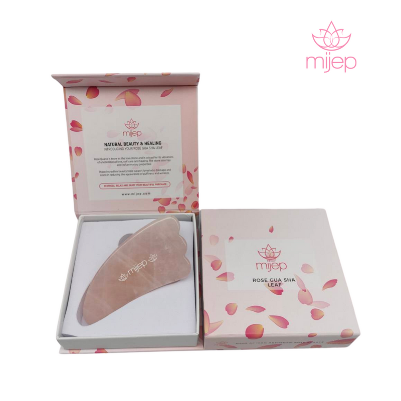 Rose Quartz Gua Sha (Leaf Shape) - MIJEP