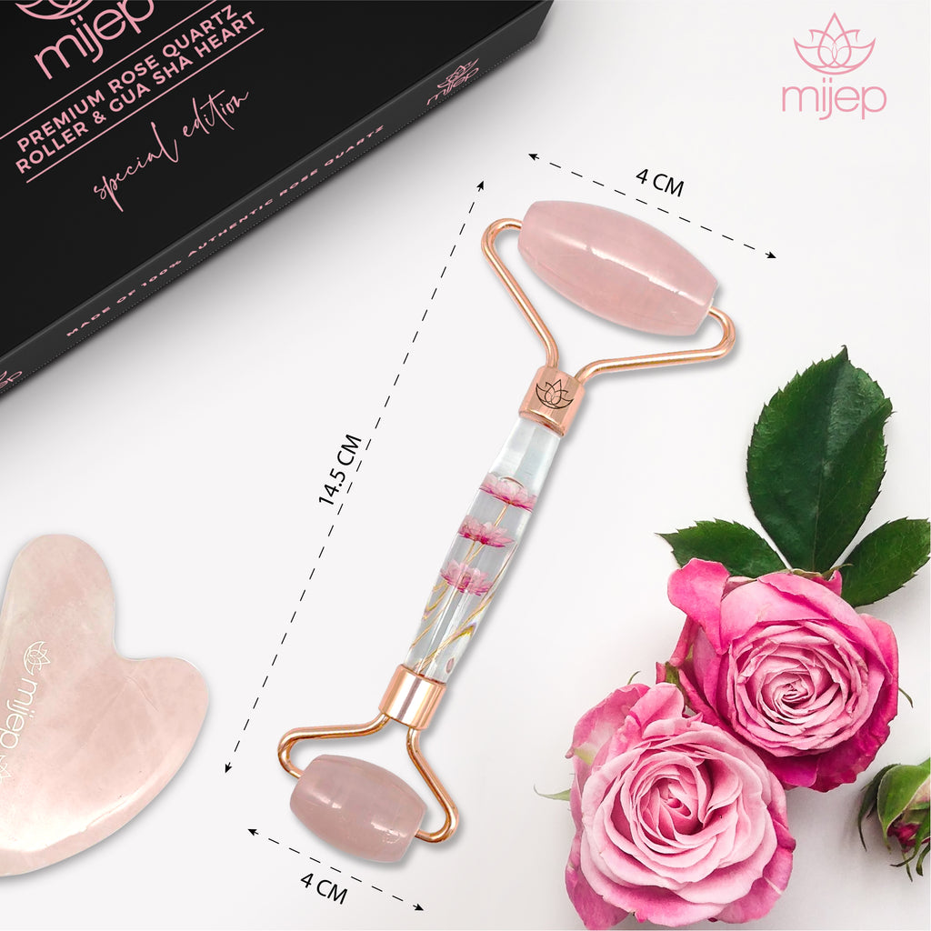 Rose Quartz Roller Gua Sha | MIJEP Rose Quartz Roller Gua Sha | MIJEP