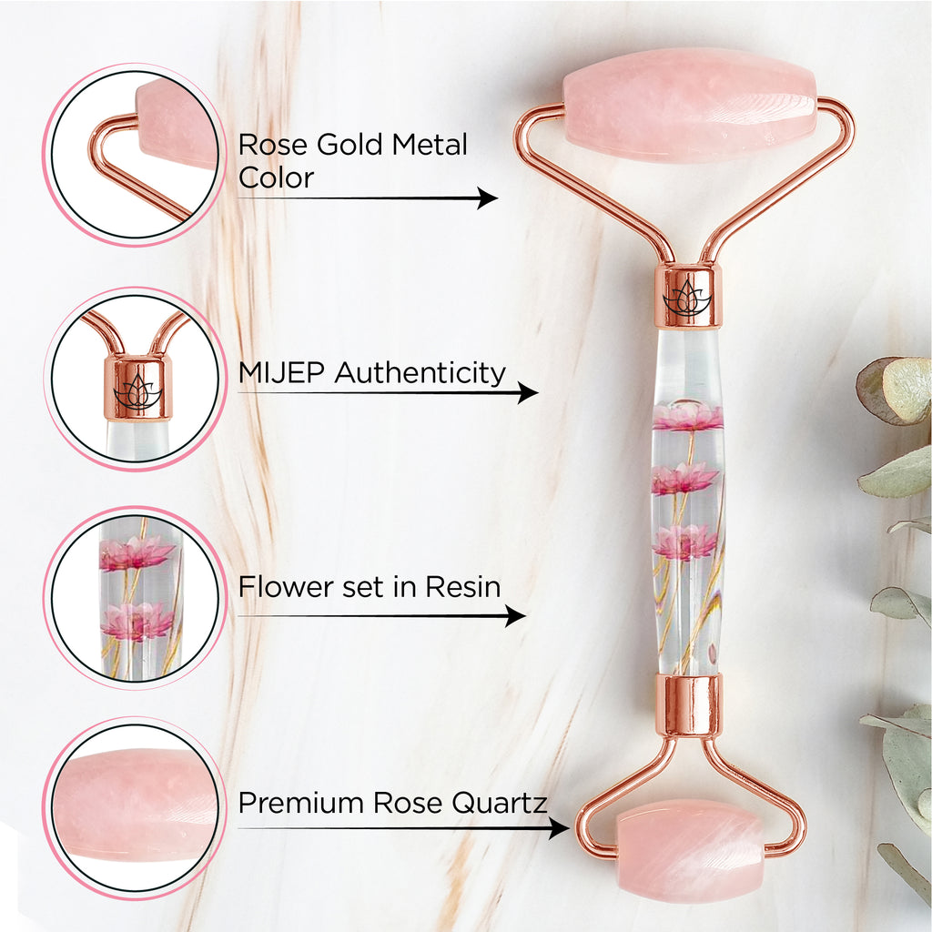 Rose Quartz Roller Gua Sha | MIJEP Rose Quartz Roller Gua Sha | MIJEP