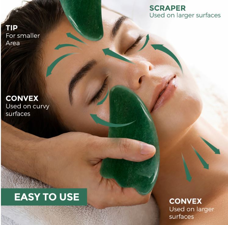 Jade Gua Sha (Leaf Shape) - MIJEP